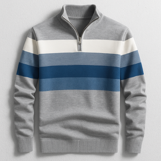 Classic quarter-zip relaxed pullover for men | Bradford -1