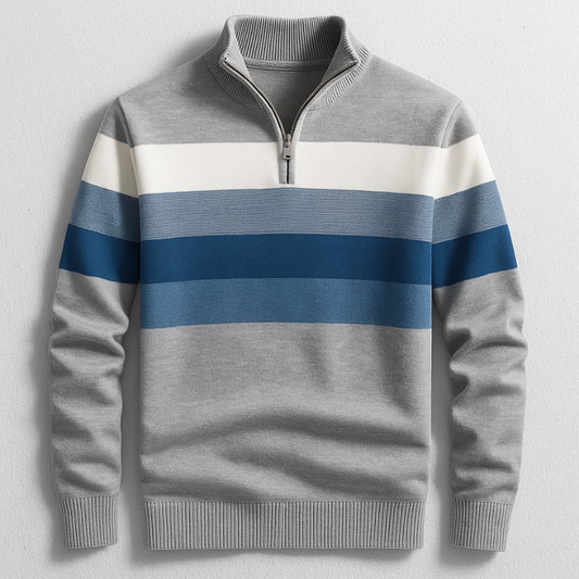 Classic quarter-zip relaxed pullover for men | Bradford -1