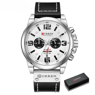 Chronograph leather-strap classic watch for men | The Hudson Classic -24