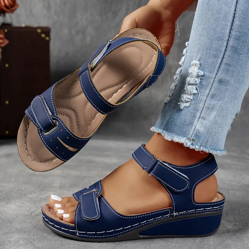 Orthopaedic wedge comfort sandals for women | Clara -5
