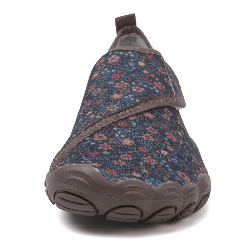 Willow | Navy Floral Print Barefoot Shoe