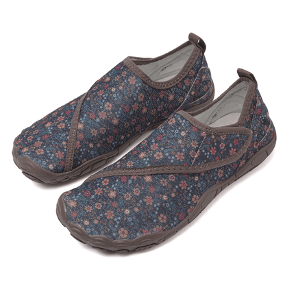 Willow | Navy Floral Print Barefoot Shoe