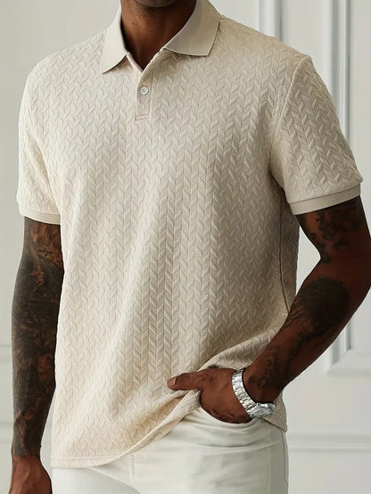 Textured casual everyday polo shirt for men | Ellison -2