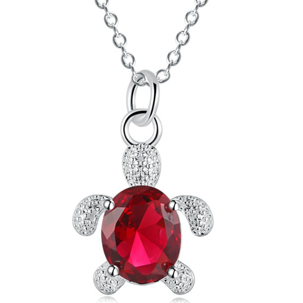 Ocean guardian pendant necklace set for women | Aqua -4