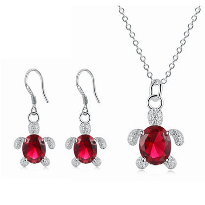 Ocean guardian pendant necklace set for women | Aqua -7