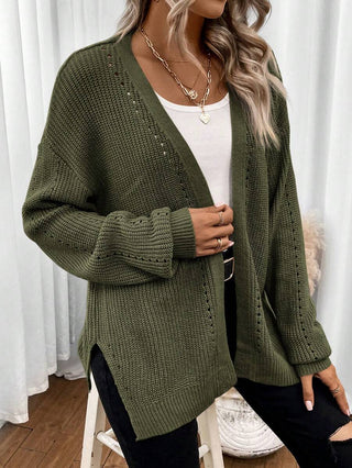 Orlena | Women's Open Front Pointelle Knit Cardigan