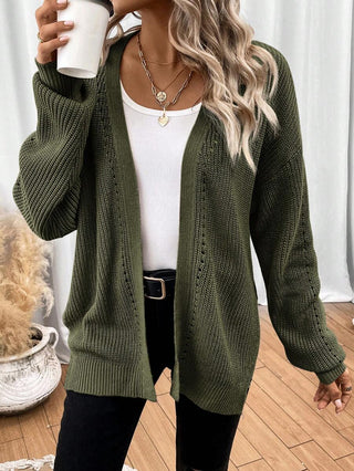 Orlena | Women's Open Front Pointelle Knit Cardigan
