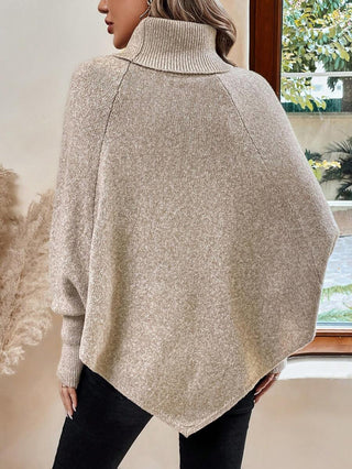 Serelle | Women's High Neck Batwing Cable Knit Sweater