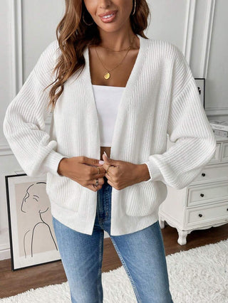 Velmira | Women's Open Front Cropped Knit Cardigan