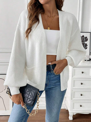 Velmira | Women's Open Front Cropped Knit Cardigan