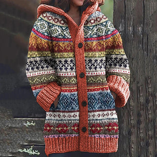 Nordic | Women's Hooded Fair Isle Knit Cardigan