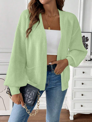 Velmira | Women's Open Front Cropped Knit Cardigan