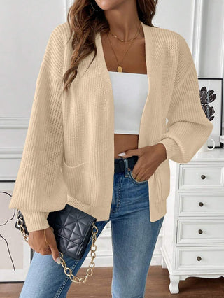 Velmira | Women's Open Front Cropped Knit Cardigan