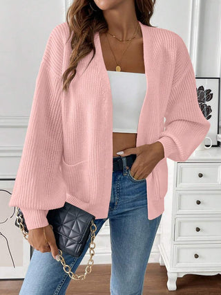 Velmira | Women's Open Front Cropped Knit Cardigan