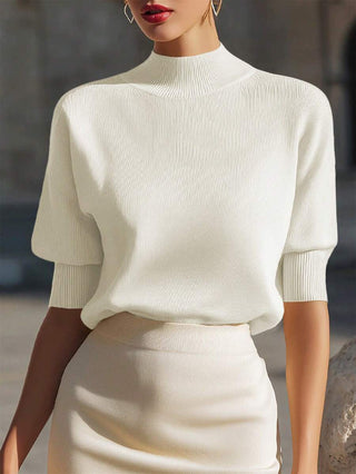 Varelle | Women's Stand Collar Ribbed Knit Top