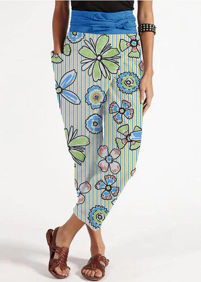 Grey Asymmetrical High-Waist Harem Pants For Women | Kaelis