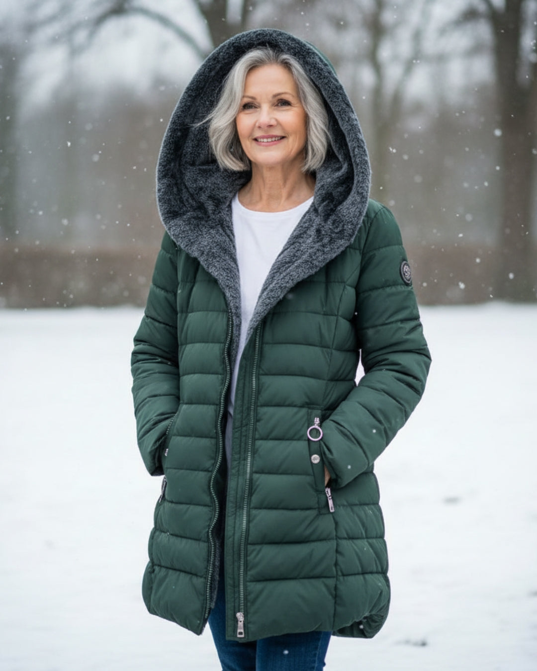 Warm puffer winter coat for women | Olivia -2