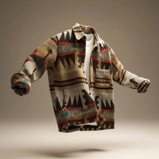 Patterned relaxed-fit casual jacket for men | Marcus -1