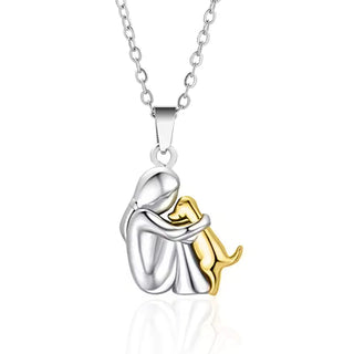 Heartfelt dog hug pendant necklace for women | Paw -3
