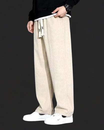 Classic relaxed corduroy casual trousers for men | Cord -4
