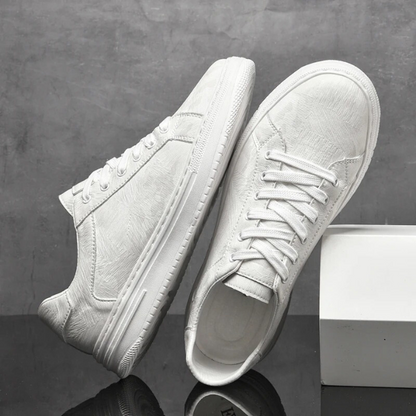 Classic leather stitched everyday trainers for men | Belmont -11