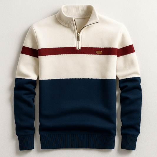 Relaxed warm quarter-zip pullover for men | Colton -1