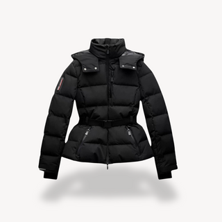 Belted insulated everyday puffer jacket for women | Aria Frost -2