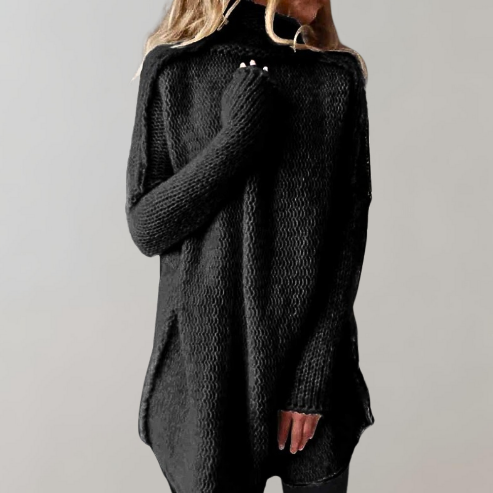 Extended relaxed longline everyday jumper for women | Longform -2