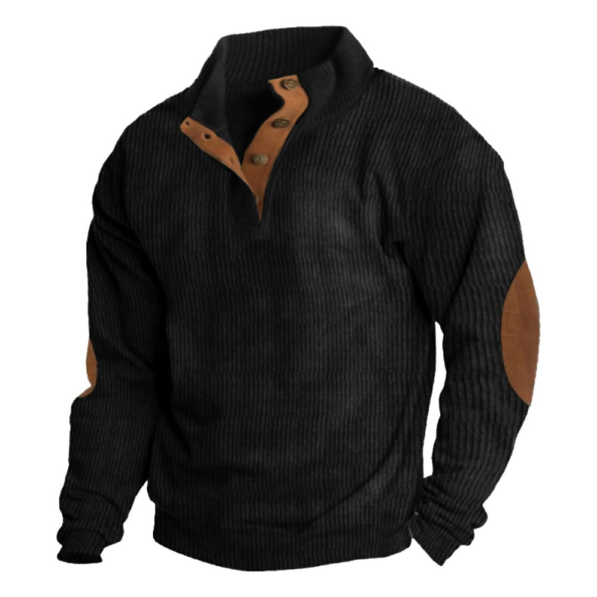 Calderon | Men's Corduroy Quarter Button Sweatshirt