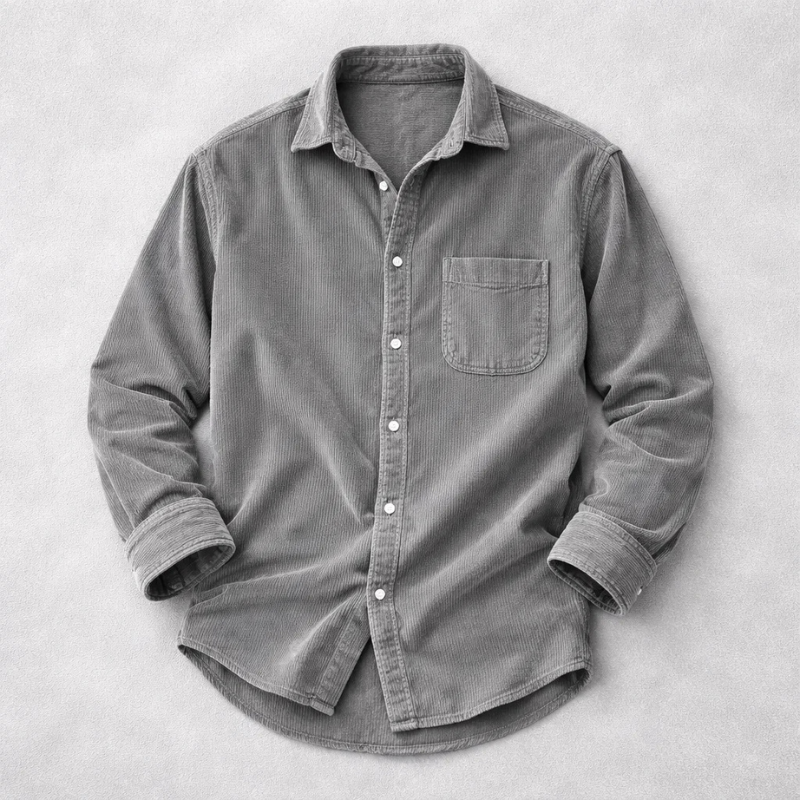 Classic corduroy casual shirt for men | Hudson -2