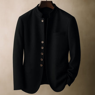 Warm wool stand-collar jacket for men | Matteo -3