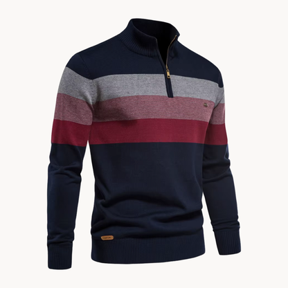 Soft quarter-zip cosy everyday jumper for men | Burk -17
