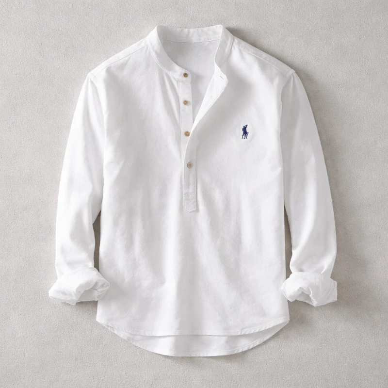 Relaxed everyday henley shirt for men | Osaka -4