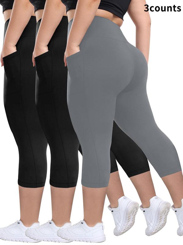 Breathable casual everyday capri trousers three-pack for women | Mira -6