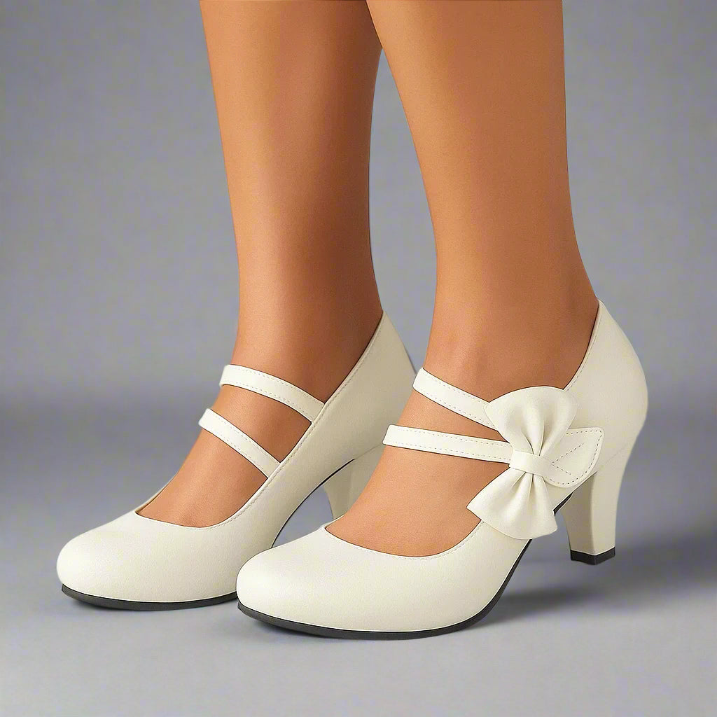 Elegant bow-detail occasion heels for women | Bella -7