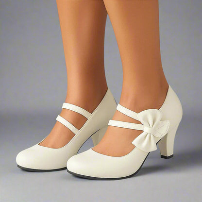 Elegant bow-detail occasion heels for women | Bella -7