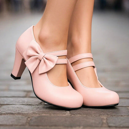 Elegant bow-detail occasion heels for women | Bella -5