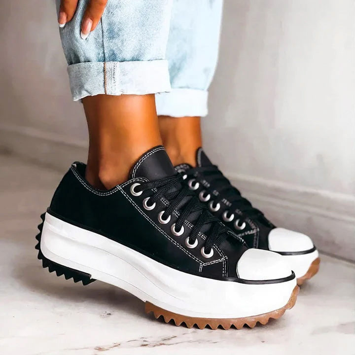 Platform high-top saw-tooth sole trainers for women | Evora -3