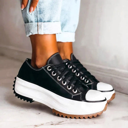 Platform high-top saw-tooth sole trainers for women | Evora -3