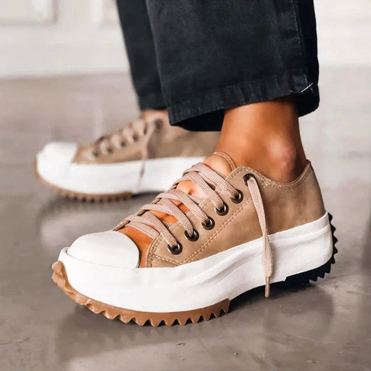 Platform high-top saw-tooth sole trainers for women | Evora -1