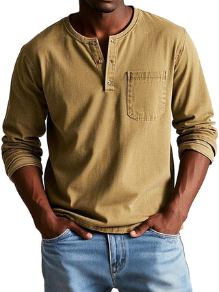 Classic vintage long-sleeve everyday shirt for men | Theodore -4