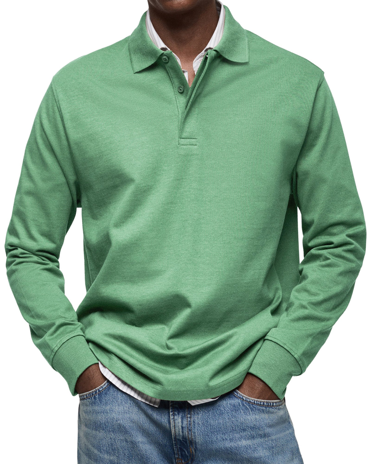 Classic long-sleeve everyday polo shirt for men | Wilson -6