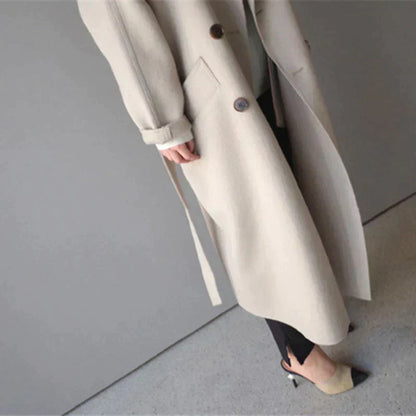 Elegant long tailored winter coat for Women | Isabelle Epoque