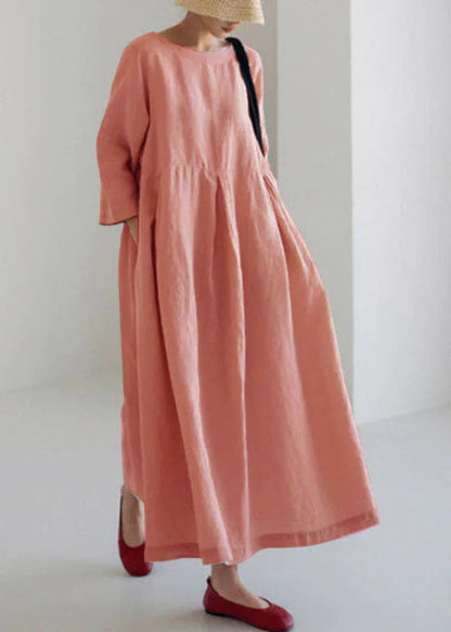 Apricot Patchwork Pocket Spring Dress for Women | Marielle