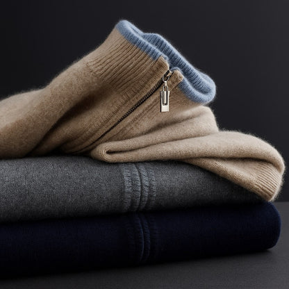 Smart zip-front everyday cardigan for men | Alessio -7