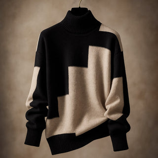 Classic ribbed turtleneck sweater for women | Alessia -2