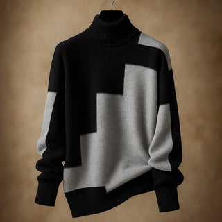 Classic ribbed turtleneck sweater for women | Alessia -3