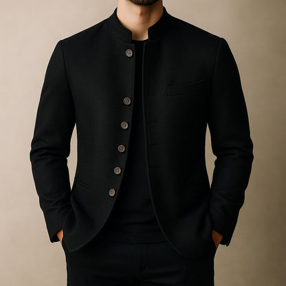 Warm wool stand-collar jacket for men | Matteo -5