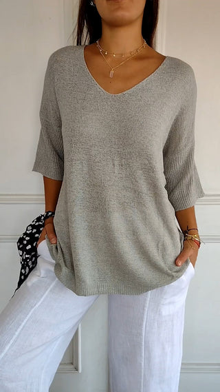Timeless V-neck everyday casual top for women | Jill -9