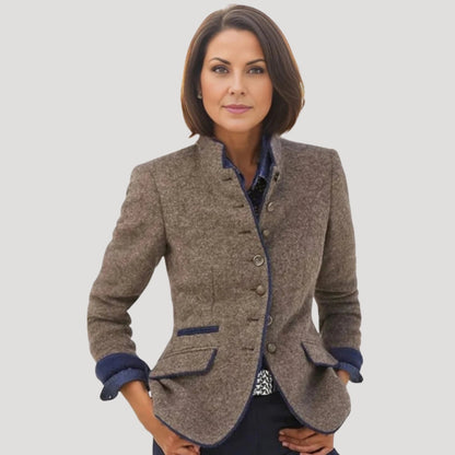 Fitted tweed country blazer for women | Tweedley -1